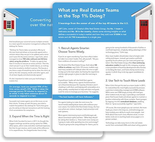 Learnings for Real Estate Teams