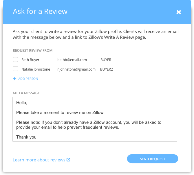 Ask for a review