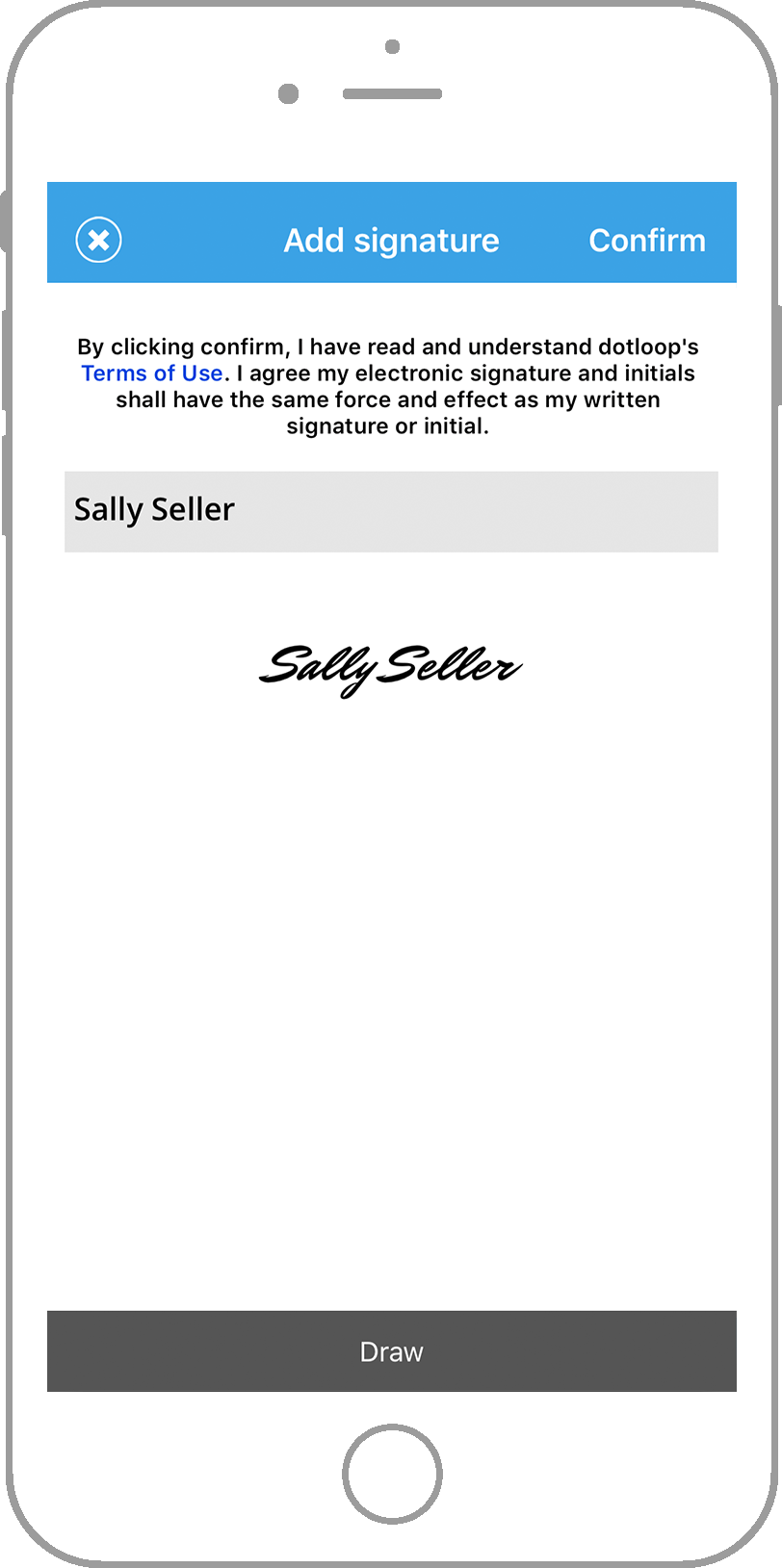 dotloop iOS App digital signing