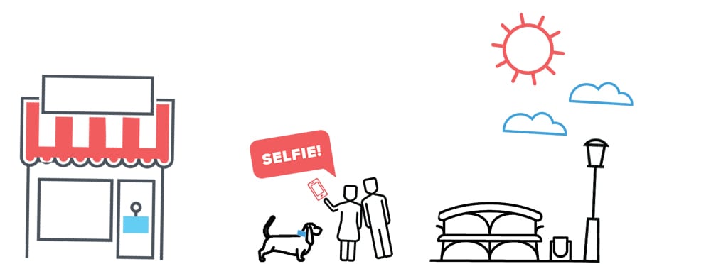 Home buyer using phone