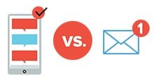 texting vs email open rate