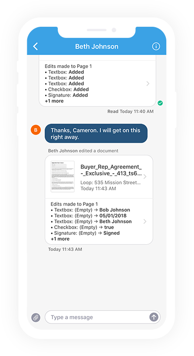 Real estate transaction on text