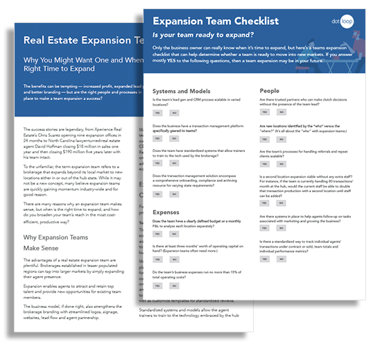 The Real Estate Expansion Teams Checklist