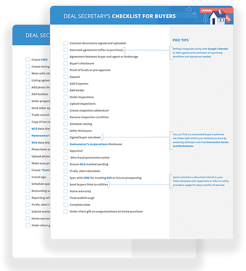 Deal Secretary Checklists