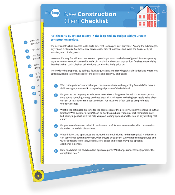 Preview of New Construction Client Checklist