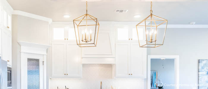 quality lighting fixtures illuminate a modern kitchen