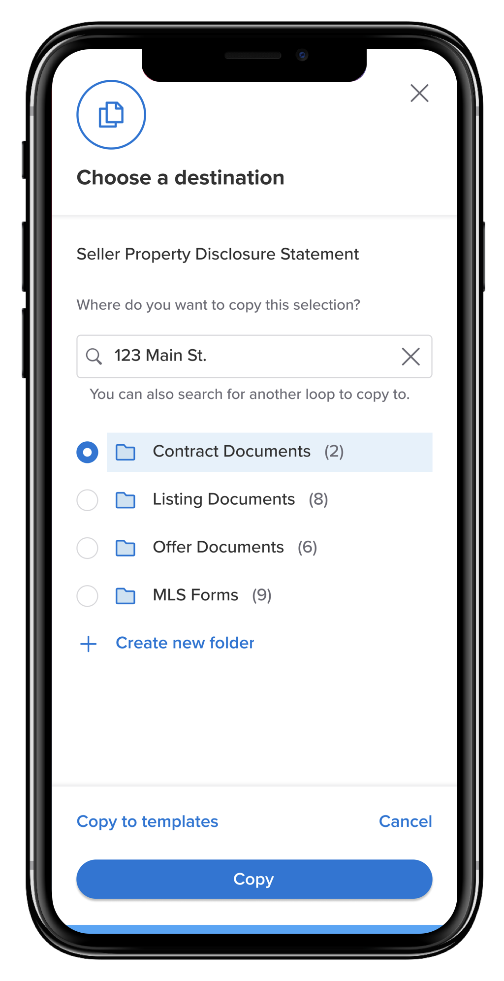 Manage real estate documents from your phone