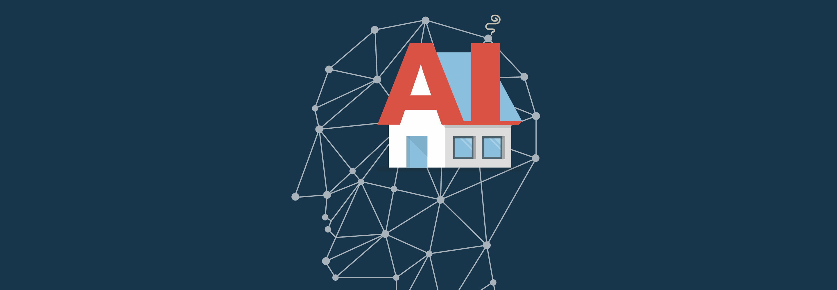 Illustration depicting artificial intelligence in real estate