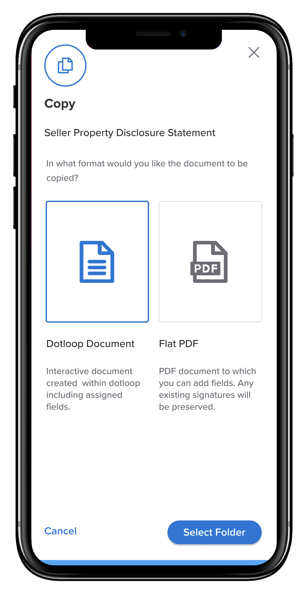 Easily copy documents from your phone