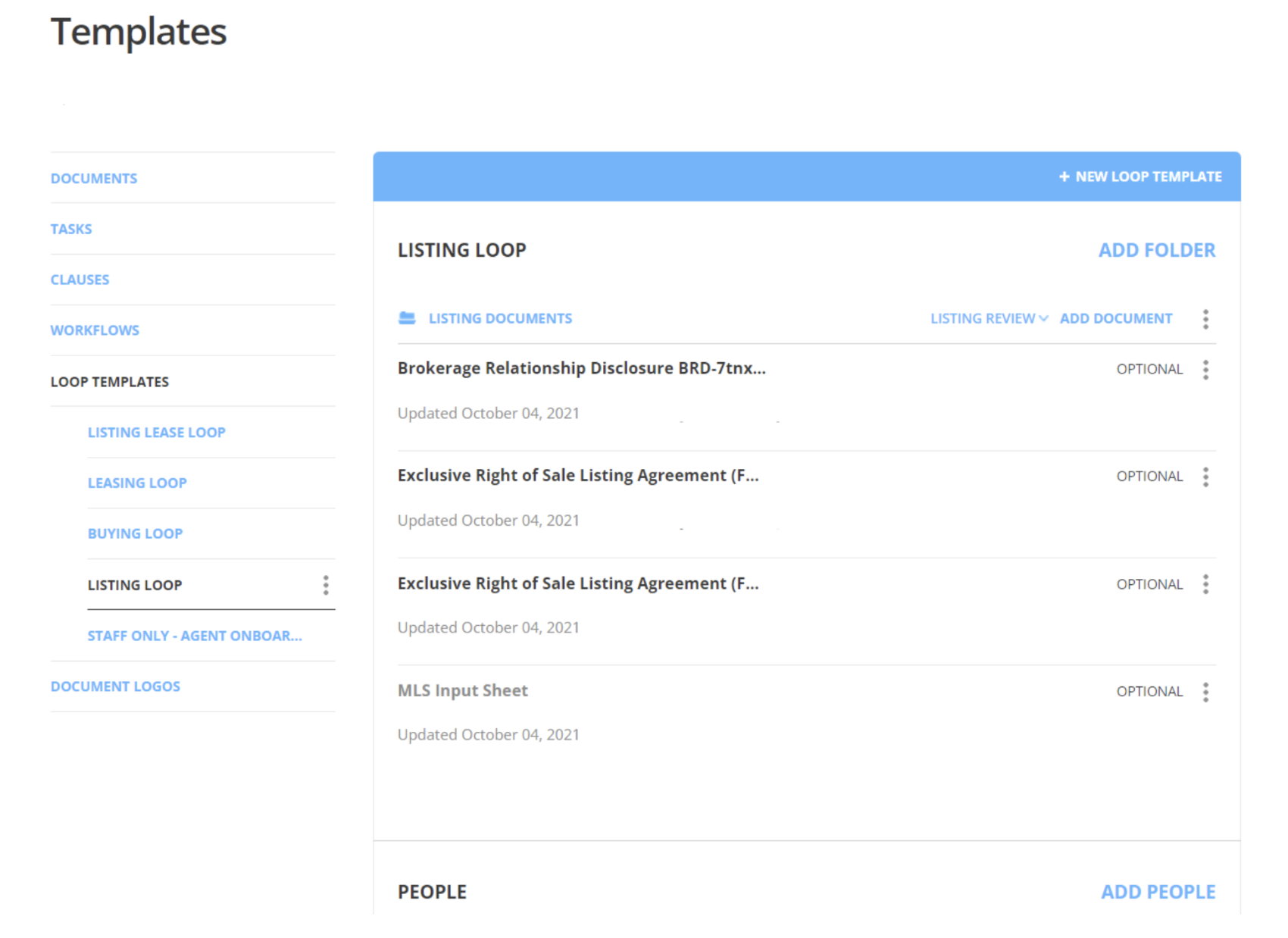 Real Estate Listing Transaction Template