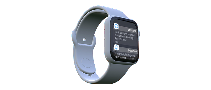 Get Instant Real Estate Transaction Notifications on your Smart Watch