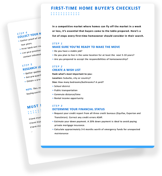 Free Real Estate Agent Download: First Time Homebuyers Checklist