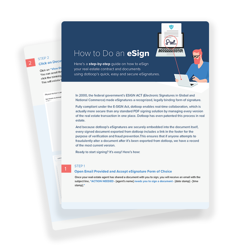 Thumbnail or guide on how to do an eSign using dotloop