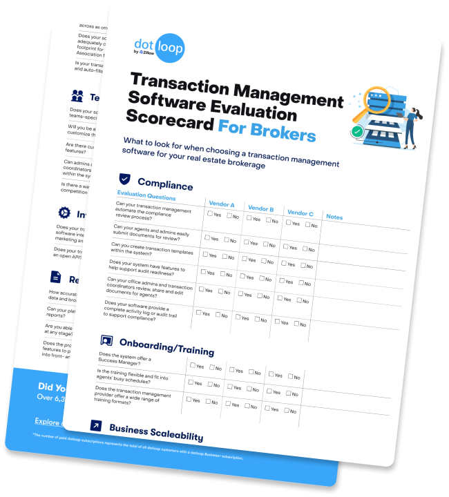 Real Estate Transaction Management Software Evaluation Scorecard